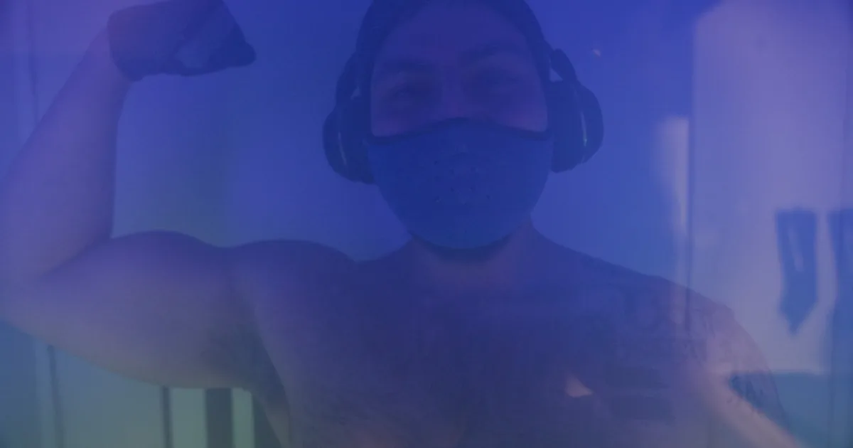 Athlete recovering with whole-body cryotherapy at iCRYO New Braunfels, TX