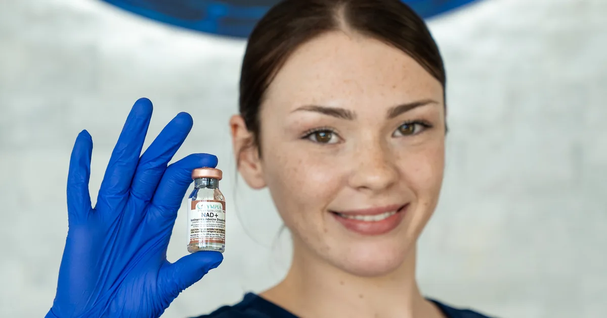 Energized client after NAD+ IV therapy at iCRYO New Braunfels