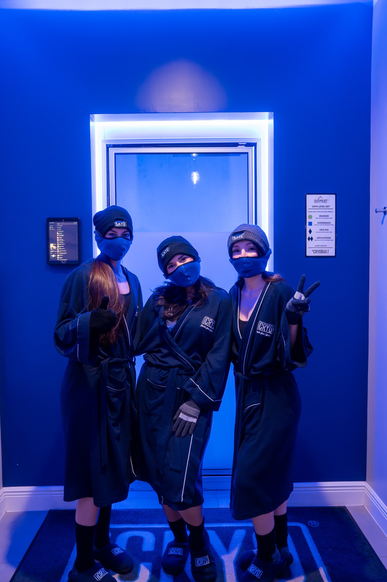 iCRYO New Braunfels guests in cryo robes ready for their session